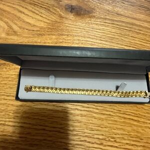 14K Italian Yellow Gold Woven Bracelet